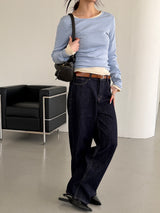 Slim fit basic long sleeves(11color)