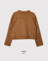 #スエードカラークロップジャケット (3color)