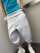 Teenager Capri Jogger Number Patch Jogger Pants 3color
