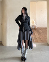 Jane Two-Tone Cashmere Cardigan