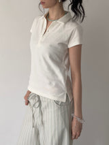 ダンシングオーキッド スタンダード スリムフィット PK Tシャツ (ivory) 2サイズ