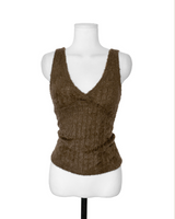 nudi hair wrap v sleeveless top
