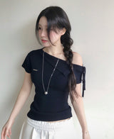 [♡MADE♡] vodka rib cashmere one-shoulder nt