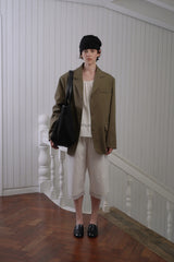 Row classic jacket_khaki beige