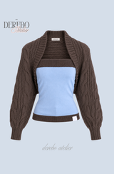 Blue Choco bolero cardigan top two-piece