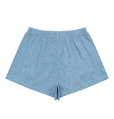 SLAP PIGMENT WASHING METAL LOGO DENIM SET UP SHORTS (2COLOR)