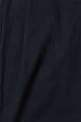 Linen belted pants_navy