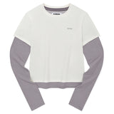 ストライプレイヤードTシャツ2パック [WHITE]