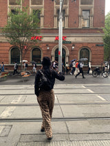 ビノチェックベンディングウエストパンツ