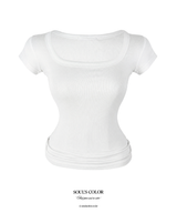 ベーシックスリムスクエアTシャツ(4color)