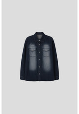 LMN Sydney Western Brush Oversized Fit Denim Shirt (4 colors)