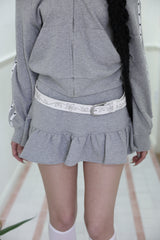 Flower cubic belt (Black,White)