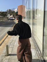 Vibrick Brown Balloon Wide Pants