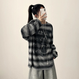 ENK ヒップストリート ダンガラ リブ ロングスリーブ Tシャツ