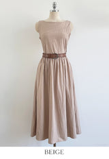 Keds Sleeveless Flare Long One Piece (Belt Set)