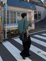 スエード チェックシャツ