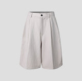 Duns One-Pleat Wide Bermuda Pants
