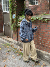 [unisex] Silphyd Over Fit Check Windbreaker Jacket