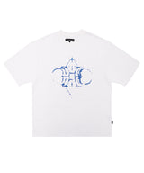 ロックロゴクロップT　ビンテージホワイト