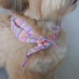 Vintage check dog bandana