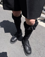 ラッフルトップロングソックス