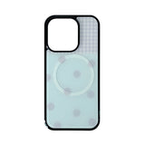 [MADE] [+MagSafe] DOT PATCH PHONE CASE MINT (glass black bumper)