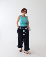 [UNISEX] Linen pintuck banding wide pants