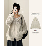 Modular Patch Embroidery Hoodie Zip-Up