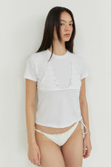BIKINI LAYERED TOP / IVORY