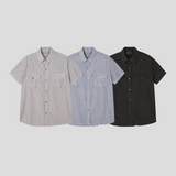 [S/S]ピグメントウェスタンマッスルフィットハーフシャツ(3color)