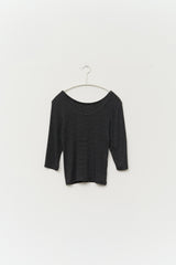 (W) Ash Striped Top