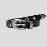 Flower eyelet rivet belt -1C