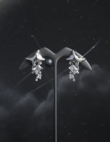 [IZNA Mai Earrings] コズミックミネラルピアス - Silver Color