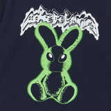 25SS NEON ALIEN RABBIT SHORT SLEEVE T-SHIRT DARK NAVY