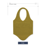 ホルターネックニットベスト_OLIVE