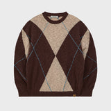 Big Argyle Boucle Knit