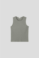 Waffle Crop Sleeveless Tee