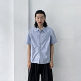 Structured Diagonal Seam Shirt
