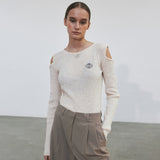 RUNWAY SHOULDER RIBBED KNIT_YELLOW