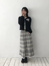 Three-Quarter Ribbed Knit Tee