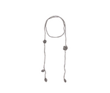 handmade knit flower strap - grey    