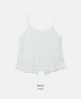 [SHOPPERMADE] Flower See-through 2WAY Sleeveless Blouse