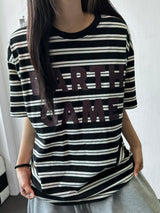 ユニバース クリーミー ストライプ オーバーサイズ Tシャツ 3カラー