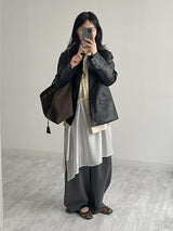 Creme Two-Pocket Cotton Over Fit Shirt