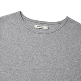 KIRSH PLAIN CHERRY SEMI CROP T-SHIRT - GRAY  