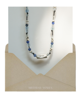 Sea of Youth, single line bracelet_March Birthstone