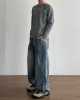 Ridge Curved Denim Pants