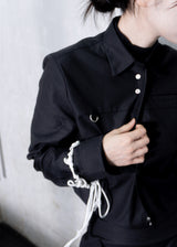 SHAN 2WAY シャツジャケット BLACK