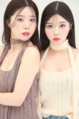 ネックタイニットキャミソール