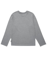 USA Flag Long Sleeve T-Shirt Melange Gray